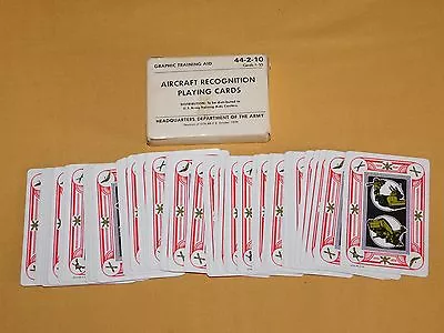 $39.99 • Buy Vintage Military  1979 Us Army Air Force Aircraft Recognition Playing Cards