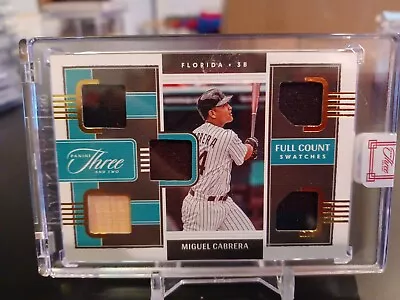 2022 Panini Three And Two Full Count Swatches Gold Miguel Cabrera 16/25 • $71.10