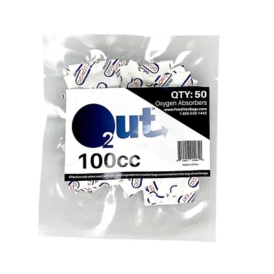 100cc Oxygen Absorbers - 50 Per Pack O2 Out - Dried Food Storage • $9.49