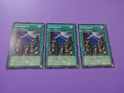 Yu-Gi-Oh! 3 X GLD2-EN038 Skyscraper - Limited Edition - Common Playset • £6.49