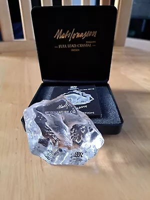 Mats Jonasson Maleras Minature Collection Kingfisher Etched Paperweight Boxed  • £40