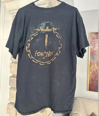 Vintage Style Forgiven Jesus Cross Crown Of Thorns Religion T Shirt Size XL • $12.99