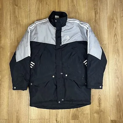 Adidas Coat Mens Small Managers Coach Sideline Football Jacket Insulated • £19.99