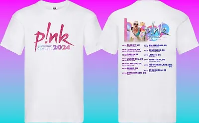 P!nk Pink Summer Carnival Tour 2024 T Shirt Kids Adults Front And Back Print • £14.99