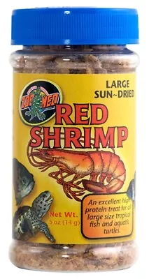 Zoo Med Large Sun-Dried Red Shrimp Aquatic Turtle Food 0.5 Oz. • $7.78