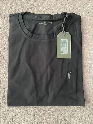 BNWT Men’s All Saints Race Tonic Crew T Shirt - Jet Black - Large • £12.50