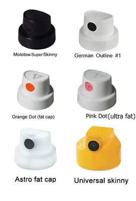 Professional Spray Paint Caps Nozzle Pink Orange Dot Astro Ny Fat Skinny Outline • $21.99