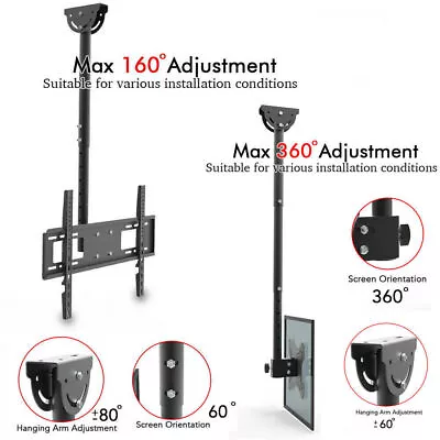 TV Ceiling Roof Mount Tilt Swivel Bracket For LED LCD 32 40 55 60 65 70  Plasma • $30.99