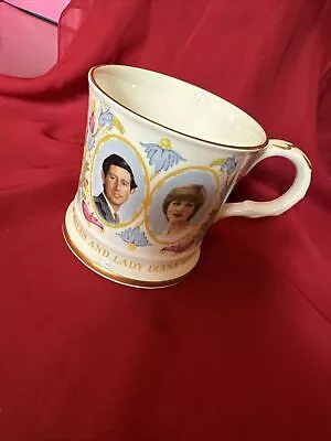 Prince Charles Princess Diana Coalport Mug Cup 1981 Wedding Vintage Royal • £6.99