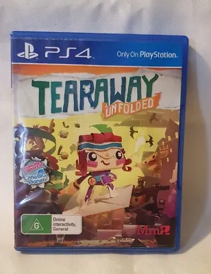 Tearaway Unfolded PlayStation 4 PS4 Sony Video Game NO MANUAL • $14