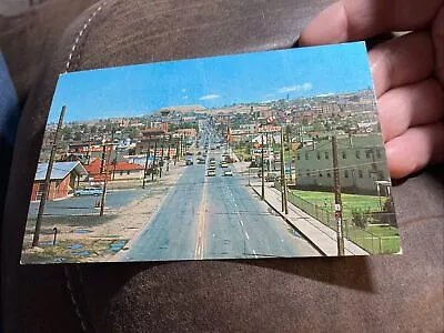 VIntage Postcard-Looking  North On Montana Street Butte MT • $3.99