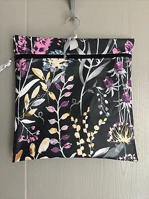 Handmade Wild Flowers Fabric Oilcloth Peg Bag Wooden Hanger 14 X 14”XL • £8