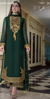 £50 • Buy Pakistani Designer Asim Jofa Stitched 100% Original Formal Suit