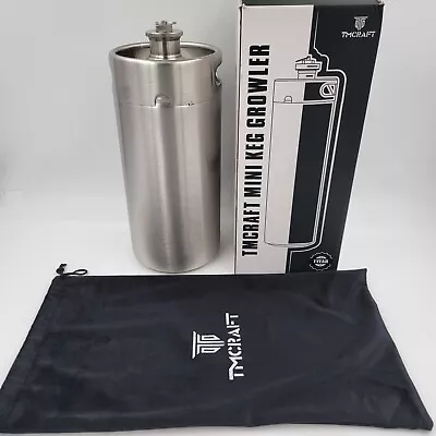 TMCraft 128oz Stainless Steel Mini Keg Portable Beer Growler With Bag • $54.99