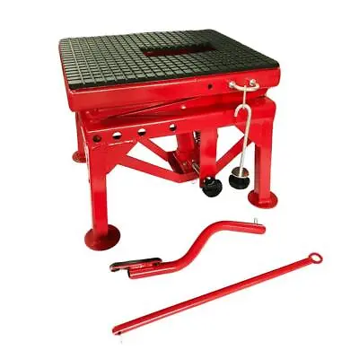 300LB Hydraulic Scissor Jack Motorcycle Dirt Bike Floor Stand  Foot Pedal Lift • $120.43