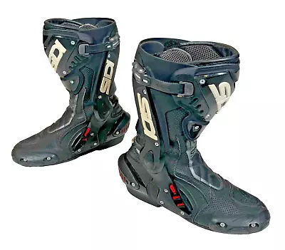 Sidi ST Air Armored Vented Track Racing Motorcycle Boots Black Size US 9.5 • $199.99