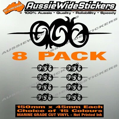 8x BNS PINSTRIPE SCROLLS STICKERS For PONY HORSE FLOAT RIDING TRUCK Car 4x4 UTE • $15.90