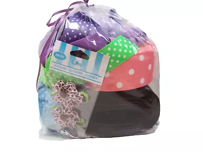 Polka Dot Ribbon Scraps 1 Pound Ribbon Remnants Grab Bag Craft Supplies 992 • $8