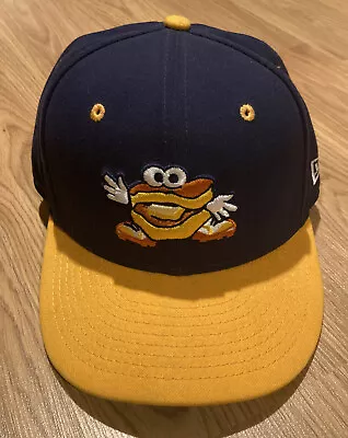 MONTGOMERY BISCUITS MiLB Men’s New Era 7 1/8 Cap Fitted Blue Logos 59 Fifty Hat • $34.95