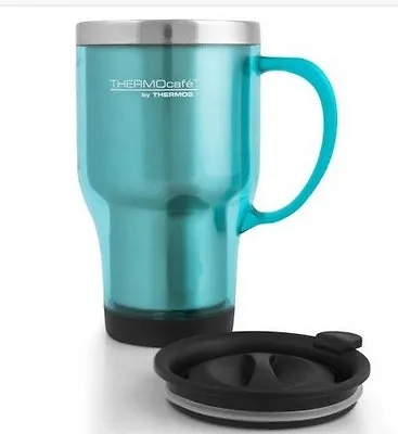 $19.99 • Buy NEW Thermos Plastic Outer Travel Mug 470 Ml S/Steel Insulated Interior Coloured