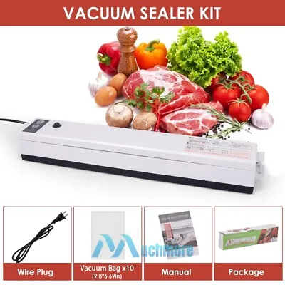 Commercial Vacuum Sealer Machine Sealing Meal Food Preserved System+10 Seal Bags • $28.69