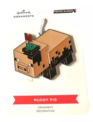 Minecraft Muddy Pig Ornament Hallmark Christmas NEW Game Gift Fan Collectible 2  • $10