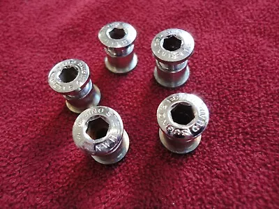 Vintage SUGINO CHAINWHEELS Chainring Bolts - Set Of Five • $19.75