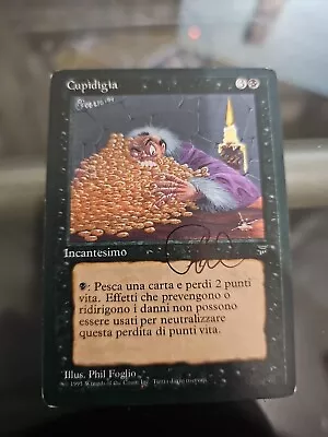 Mtg Italian Legends Greed SIGNED • $3