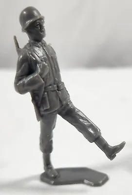 Marx Army Men Toy Soldier Plastic Military Figure Vtg WW2 Gray German WWII March • $10.90