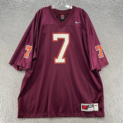 Vintage Nike Michael Vick Jersey Mens 3XL XXXL Autographed Virginia Tech NCAA • $313.94