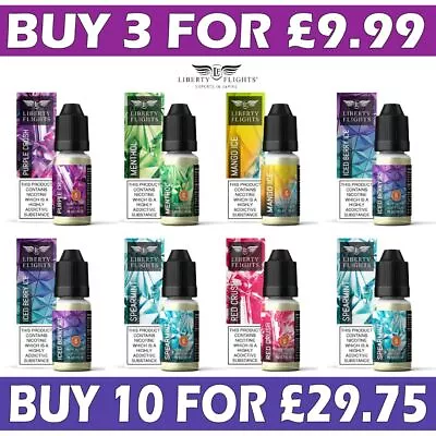 Liberty Flights E-Liquid Pod Vape Juice- 5050 E Liquid  Award Winner Flavours • £9.99