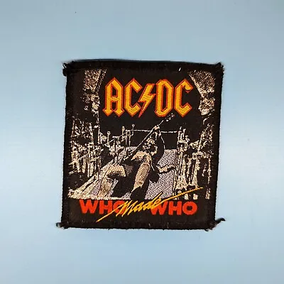 AC/DC Vintage Woven Glitter Patch Metal Rock Band Acdc • $25