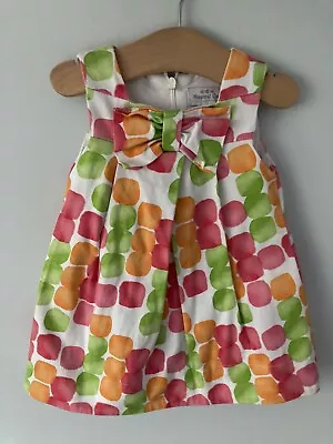 MAYORAL CHIC Sleeveless Bow Dress Baby Girls Clothing 6-9 Months Used 3 Times! • £8.50