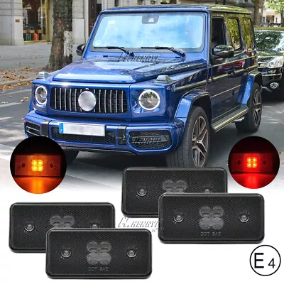 F&R LED Side Marker Lights Smoked For 02-14 Mercedes-Benz W463 G500 G550 G-Class • $42.73