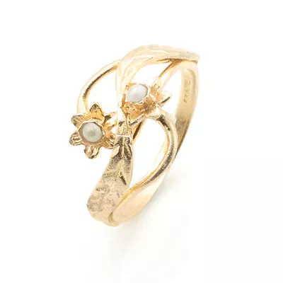 £130.57 • Buy 9ct Rose Gold Welsh Design Ring With Daffodil Flower Motif - Finger Size H To P