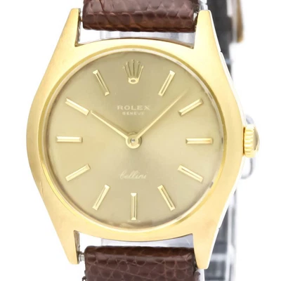 $2241.77 • Buy Vintage ROLEX Cellini 3800 18K Yellow Gold Ladies Hand-Winding Watch BF553404