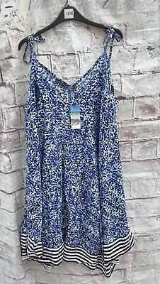 M&S Beachwear Blue Mix Dress Size: Uk 16 RRP £25 • £14