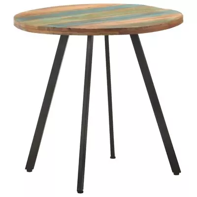 $210.95 • Buy Stylish Kitchen Dining Table Industrial Style Solid Reclaimed Wood Tabletop 80cm