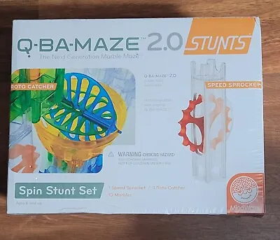 NEW Q-BA-MAZE 2.0 Stunts Speed Sprocket Spin Stunt Set W/10 Marbles • $18