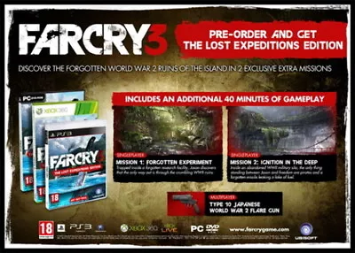 Far Cry 3: The Lost Expeditions (Xbox 360) PEGI 18+ Shoot 'Em Up Amazing Value • £3.98