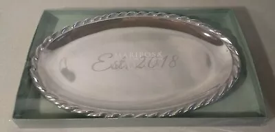 Mariposa Oval 12  Aluminium Tray - Engraved  Est. 2018  - Beautiful • $34.99