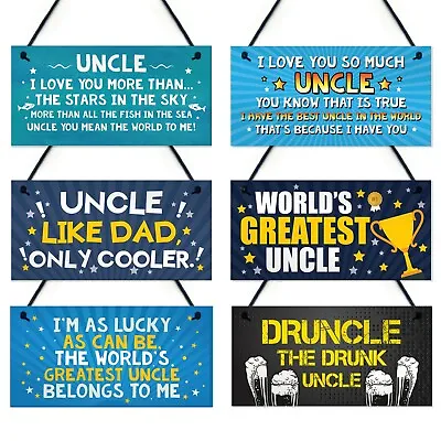 Novelty UNCLE Gifts Funny Plaques Christmas Birthday Gift For Him Gift For Uncle • £3.99