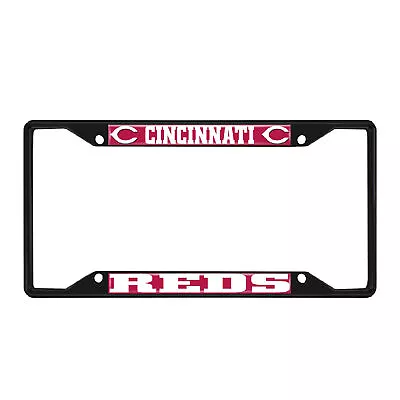 Fanmats MLB Cincinnati Reds Black Metal License Plate Frame • $13.99