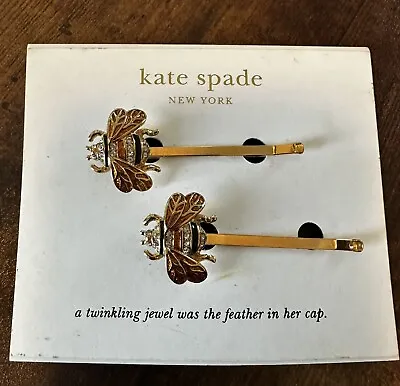 Kate Spade Vintage Queen Bee Gold Hair Pin Set • $108.99