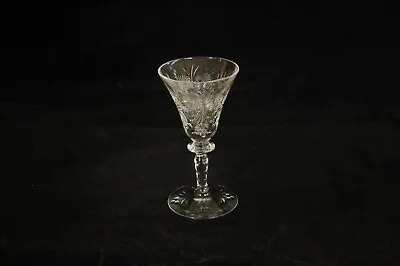 Vintage Heisey Clear Glass # 3366 Trojan Stem Hawkes Cutting 1 Oz.  Cordial • $39.99