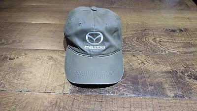 Mazda Logo Hat Adult Adjustable Gray Leather Outdoor Cap OC • $12.99