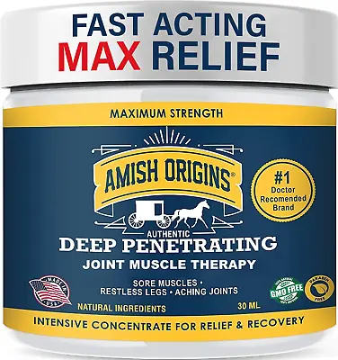 Amish Origins Maximum Strength Deep Penetrating Relieving Ointment (1 Ounce (Pac • $19.95