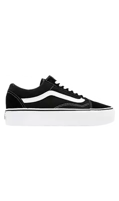 Vans Old Skool Platform Skateboard Shoes Black White Sneakers • $139.95