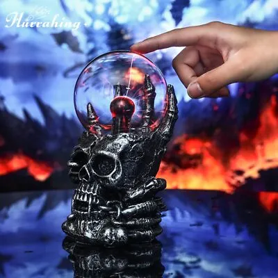 £23.99 • Buy Skull Crystal Light Glass Ball Touch Sensing Science Table Lamp Decoration