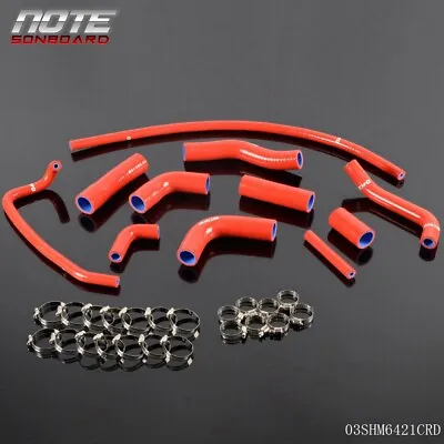 Fit For Yamaha Yzf R6 2006-2007 Silicone Radiator Coolant Hose Kit & Clamps Red • $30.71